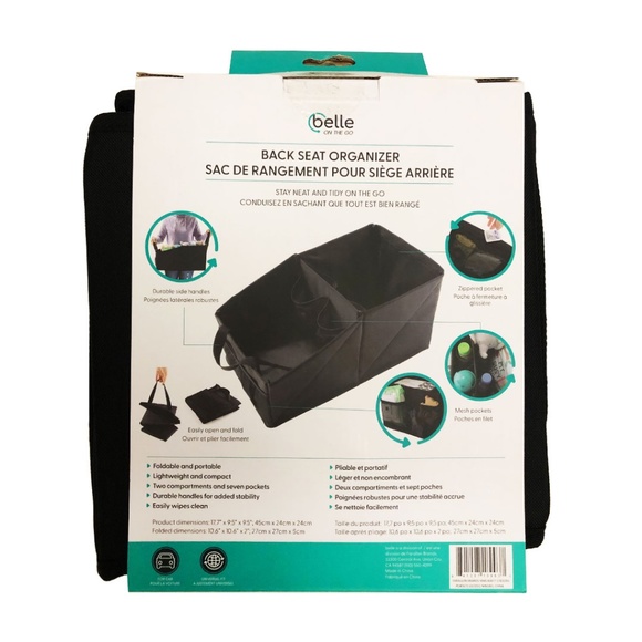 Belle Back Seat Foldable Organizer For Car - Picture 2 of 5